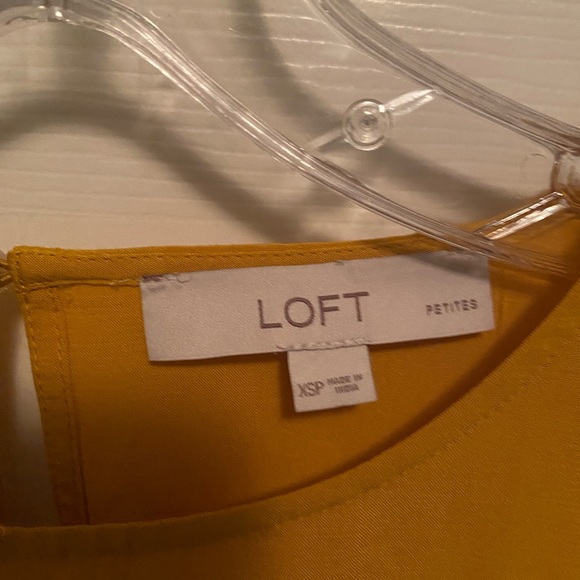 Loft yellow floral embroidered tie front blouse - Picture 4 of 7